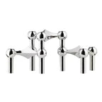Taper Candle Holder Sculptural Polished Metal