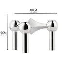 Taper Candle Holder Sculptural Polished Metal