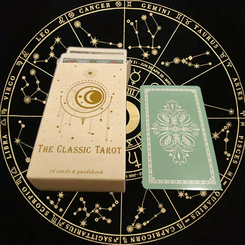 Tarot Deck 78-Card Traditional Artwork & Guidebook