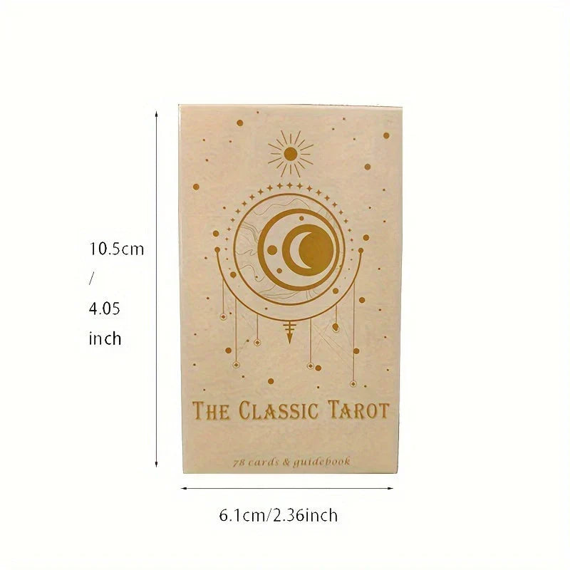 Tarot Deck 78-Card Traditional Artwork & Guidebook