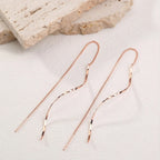 Tassel Earrings Wavy Chain Long Lightweight