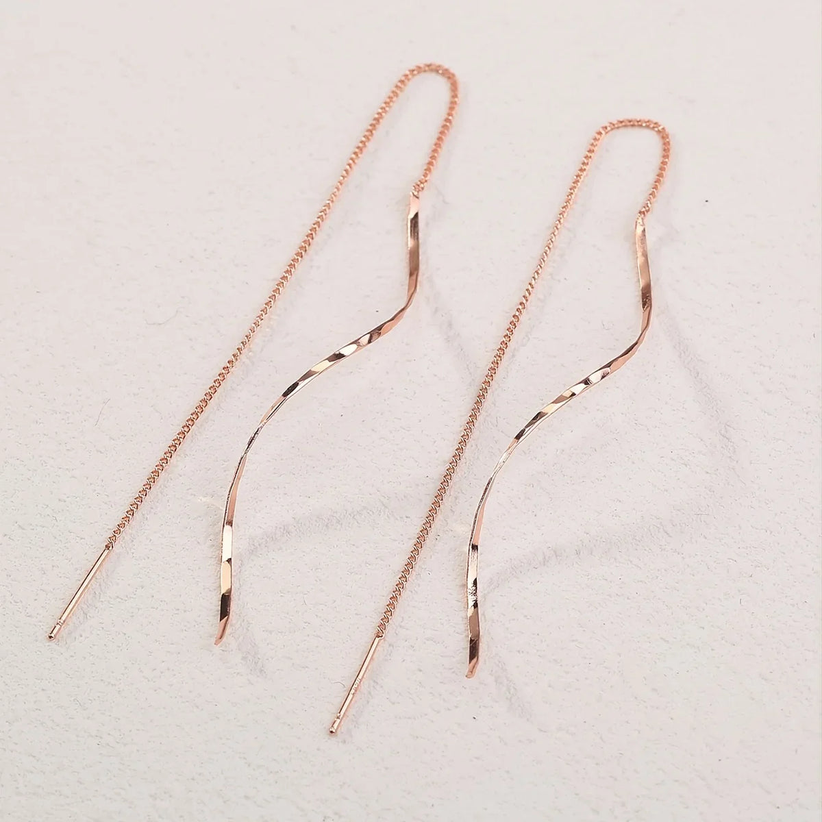 Tassel Earrings Wavy Chain Long Lightweight