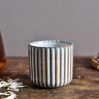 Tea Cup Ceramic Vertical Ribbed Non-Slip