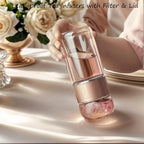 Tea Infuser Bottle Double-Wall Borosilicate Tilt Separation