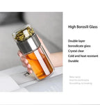 Tea Infuser Bottle Double-Wall Insulated Built-In Strainer