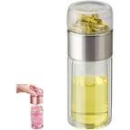 Tea Infuser Bottle Tilt-Brew Control Borosilicate Glass