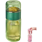 Tea Infuser Bottle Tilt-Brew Control Borosilicate Glass