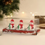 Tea Light Candle Set Wax Figurines Gift-Ready Box
