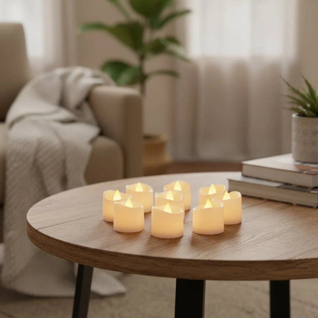 Tea Lights Flameless LED Warm Flicker Battery-Operated