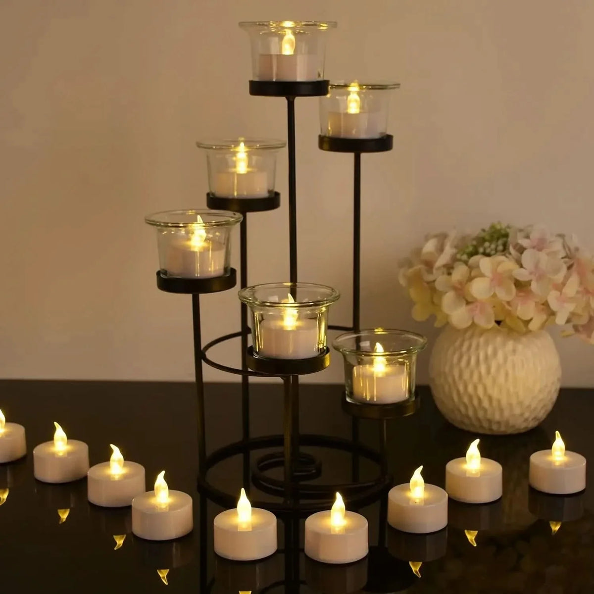 Tea Lights Flameless LED Warm Flicker Set of 6