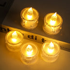 Tea Lights Warm Amber Flicker Drip-Effect Shell