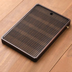 Tea Serving Tray Bamboo Water Drain Reservoir