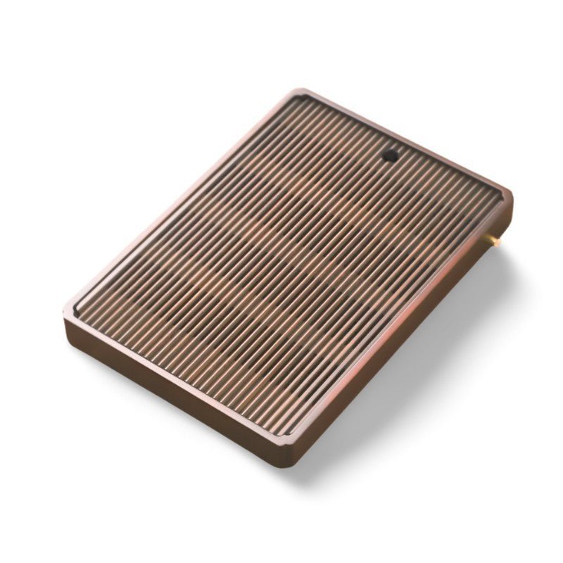 Tea Serving Tray Bamboo Water Drain Reservoir
