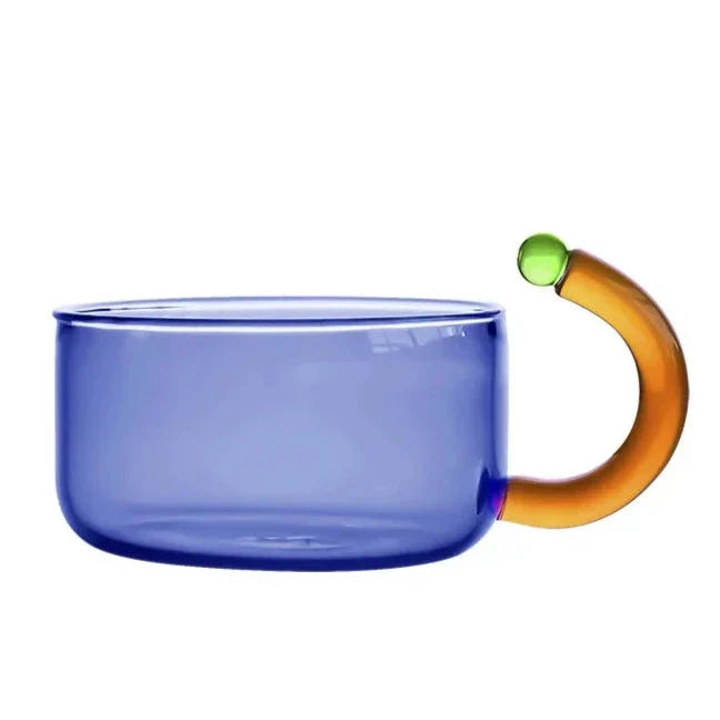 Tea Set Borosilicate Glass Colorful Dishwasher Safe