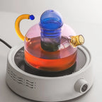 Tea Set Borosilicate Glass Colorful Dishwasher Safe