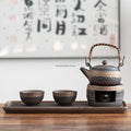 Tea Set Ceramic Rough Glaze Warmer & Tray