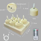 Tealight Candles Flameless LED 3D Wick Remote & Timer