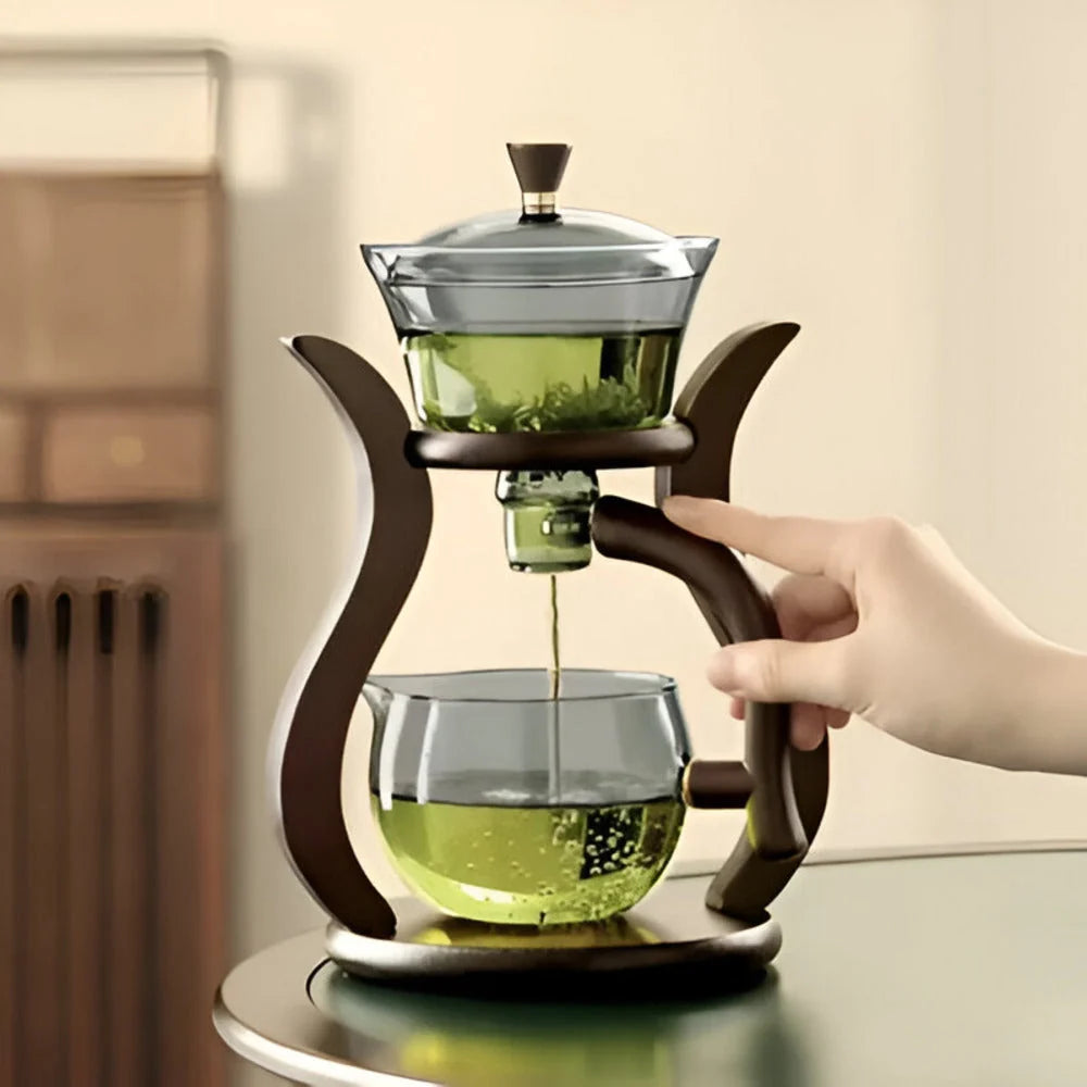 Teapot Heat-Resistant Glass Magnetic Drip & Built-In Filter 600ml