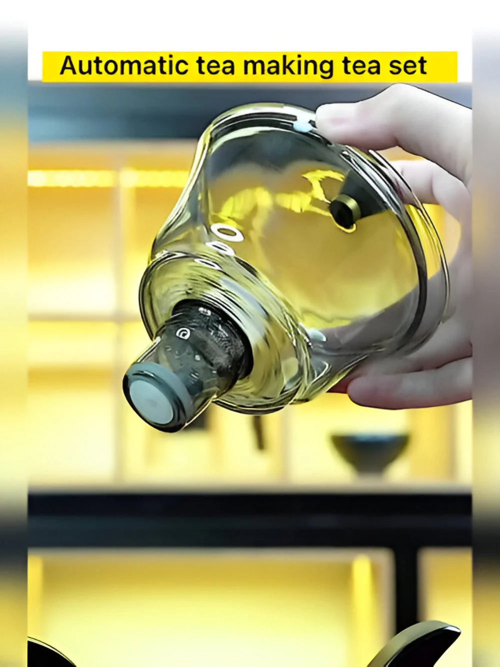 Teapot Heat-Resistant Glass Magnetic Drip & Built-In Filter 600ml