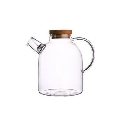 Teapot Set Borosilicate Glass Oak Tray & Tealight Warmer