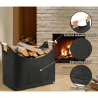 Tear-Resistant Foldable Felt Firewood Basket (55L)