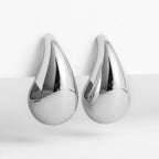 Teardrop Earrings Chunky Lightweight Stainless Steel