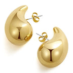 Teardrop Earrings Chunky Lightweight Stainless Steel