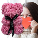 Teddy Bear Foam Roses 9.8 Inch Long-Lasting