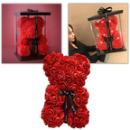 Teddy Bear Foam Roses 9.8 Inch Long-Lasting