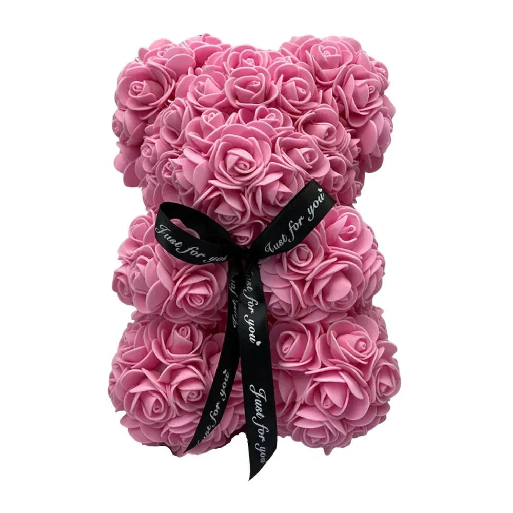 Teddy Bear Foam Roses 9.8 Inch Long-Lasting