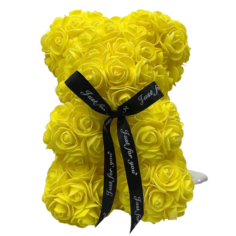 Teddy Bear Foam Roses 9.8 Inch Long-Lasting