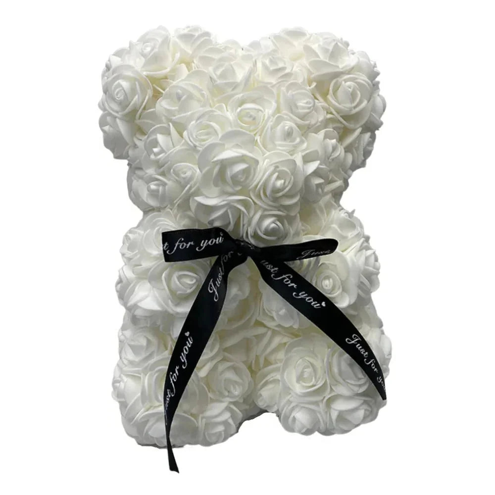 Teddy Bear Foam Roses 9.8 Inch Long-Lasting