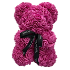 Teddy Bear Rose-Covered Dust-Resistant 9.8 Inch