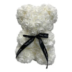 Teddy Bear Rose-Covered Dust-Resistant 9.8 Inch