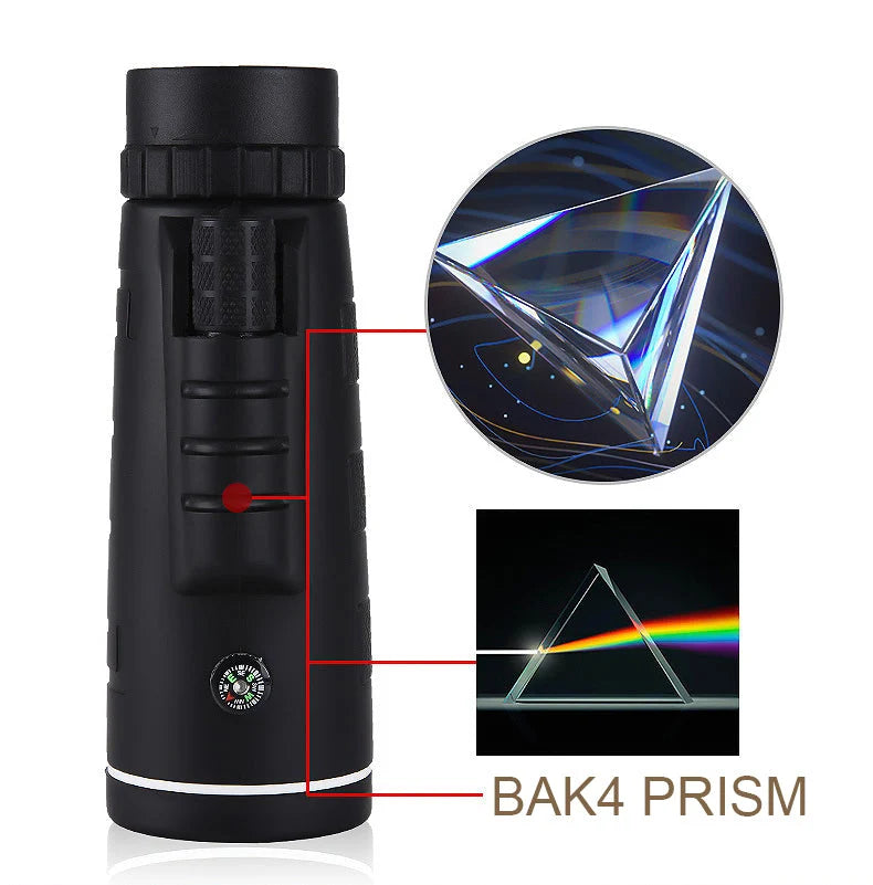 Telescope 500x Magnification Wide Field Waterproof Metal Housing