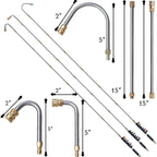 Telescopic Cleaning Pole Adjustable Brass & Stainless Steel