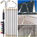 Telescopic Cleaning Pole Adjustable Brass & Stainless Steel