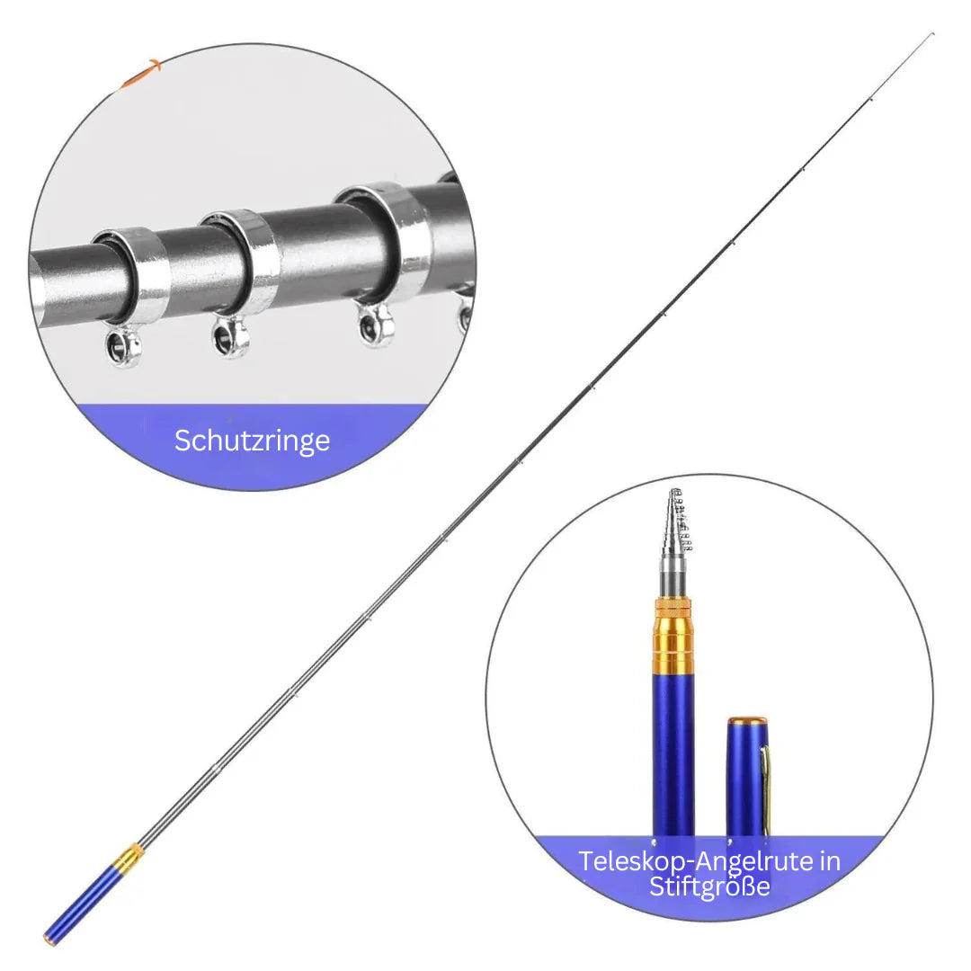 Telescopic Fishing Rod Set Compact Lightweight Durable Composite