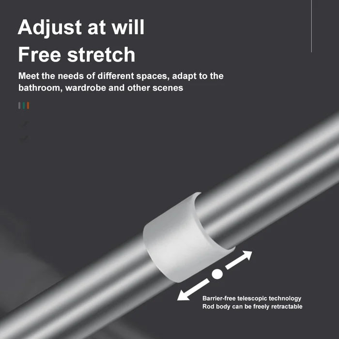 Telescopic Rod No-Drill Clamp Mount Stainless Steel