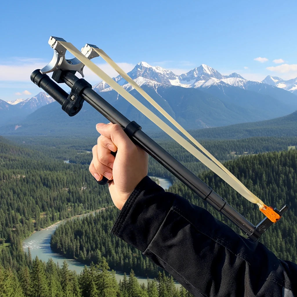Telescopic Slingshot Integrated Laser Sight Adjustable Aviation Aluminum