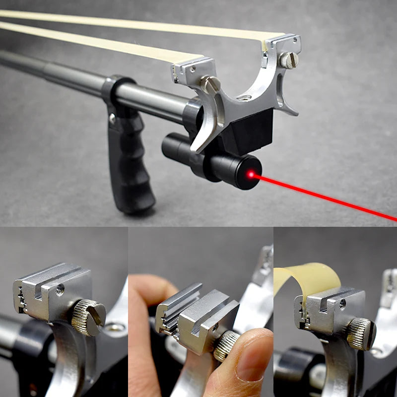 Telescopic Slingshot Integrated Laser Sight Adjustable Aviation Aluminum