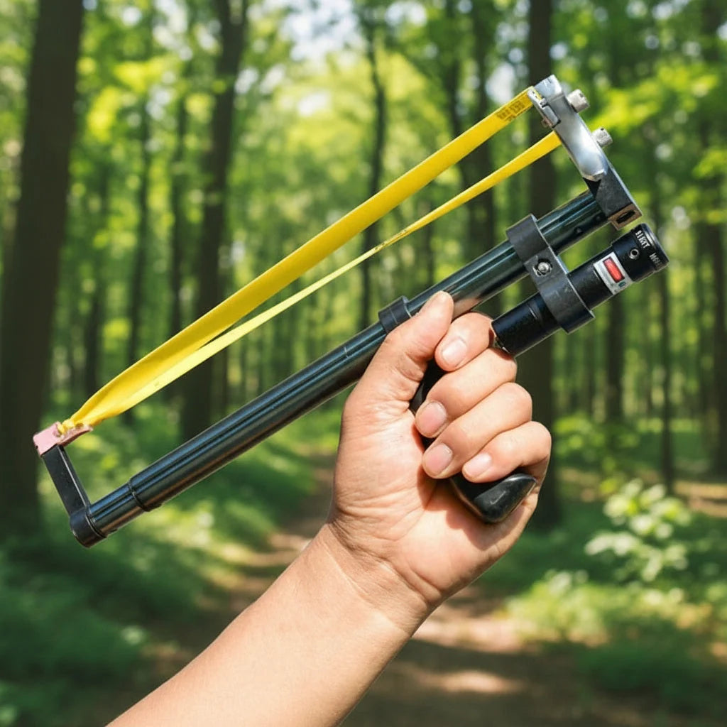 Telescopic Slingshot Integrated Laser Sight Adjustable Aviation Aluminum