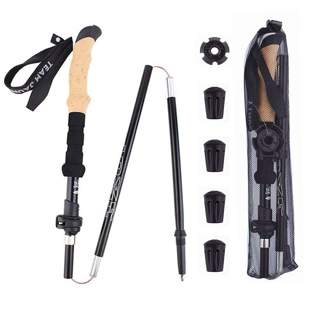 Telescopic Trekking Pole Ultralight Adjustable EVA Foam Grip