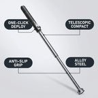 Telescopic Walking Stick Spring-Loaded Alloy Steel & Non-Slip Handle