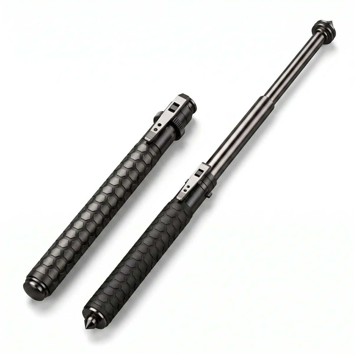 Telescopic Walking Stick Spring-Loaded Alloy Steel & Non-Slip Handle