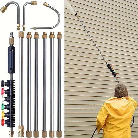 Telescoping Pressure Washer Wand Set 10 Ft 5 Nozzles