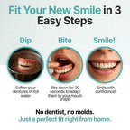 Temporary Dentures Soft Cushion Snap-In Upper & Lower Set