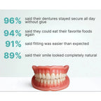Temporary Dentures Soft Cushion Snap-In Upper & Lower Set
