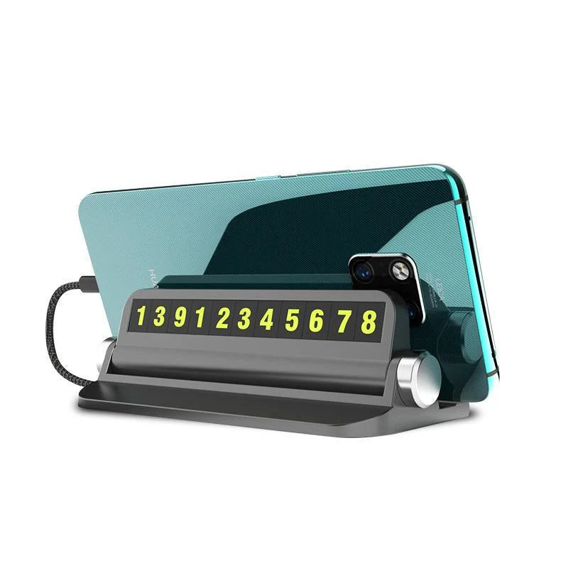 Temporary Parking Card Glow-In-The-Dark Phone Holder & Air Freshener