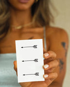 Temporary Tattoo Minimal Arrow Water Transfer & Multi-Day Wear